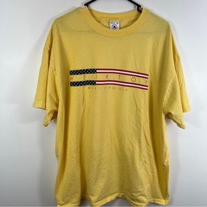 Weirton West Virginia Patriotic Tourist TShirt Yellow Adult Sz XL Travel
